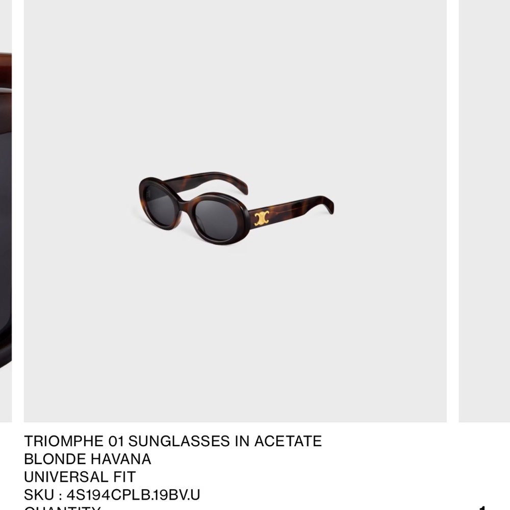 Celine Tortoise Shell Sunglasses - Picture 2 of 12